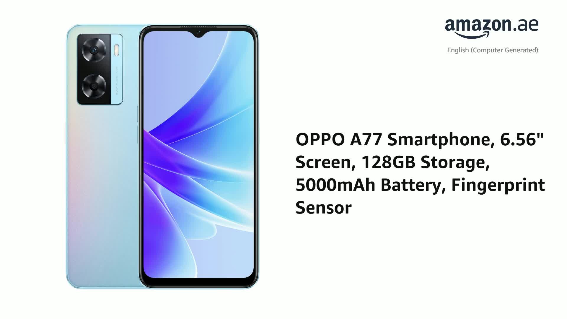 OPPO A77 Dual SIM 6.56 inches Smartphone 128GB 4GB