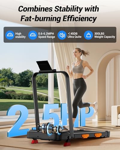 Motorized Folding Treadmill with Incline
