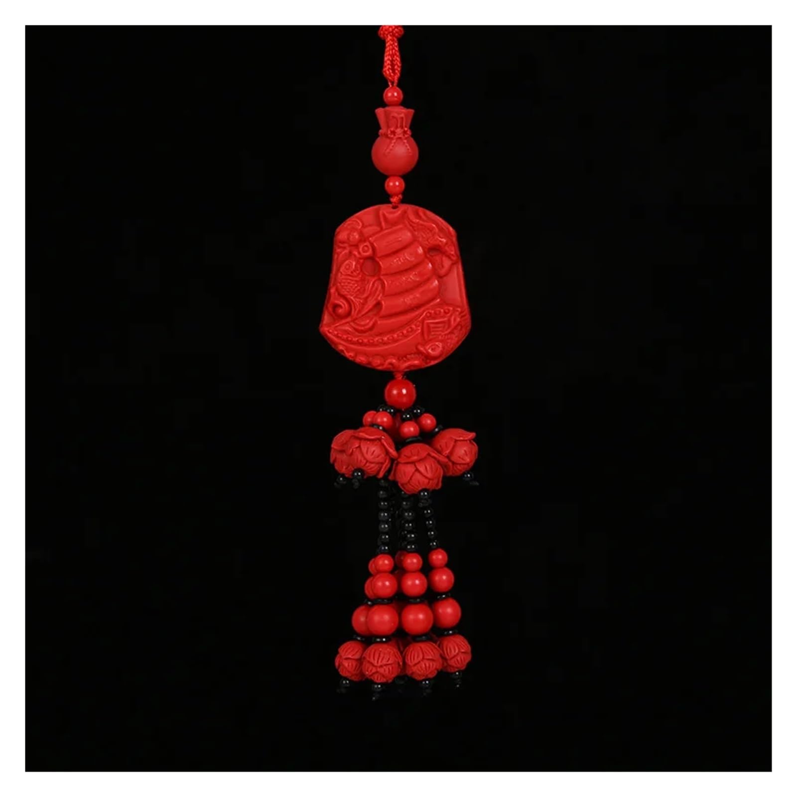 Fit for Cinnabar Gourd Pendant - Car Interior Decoration for Safe Smooth Sailing | Rearview Mirror Charm(C)