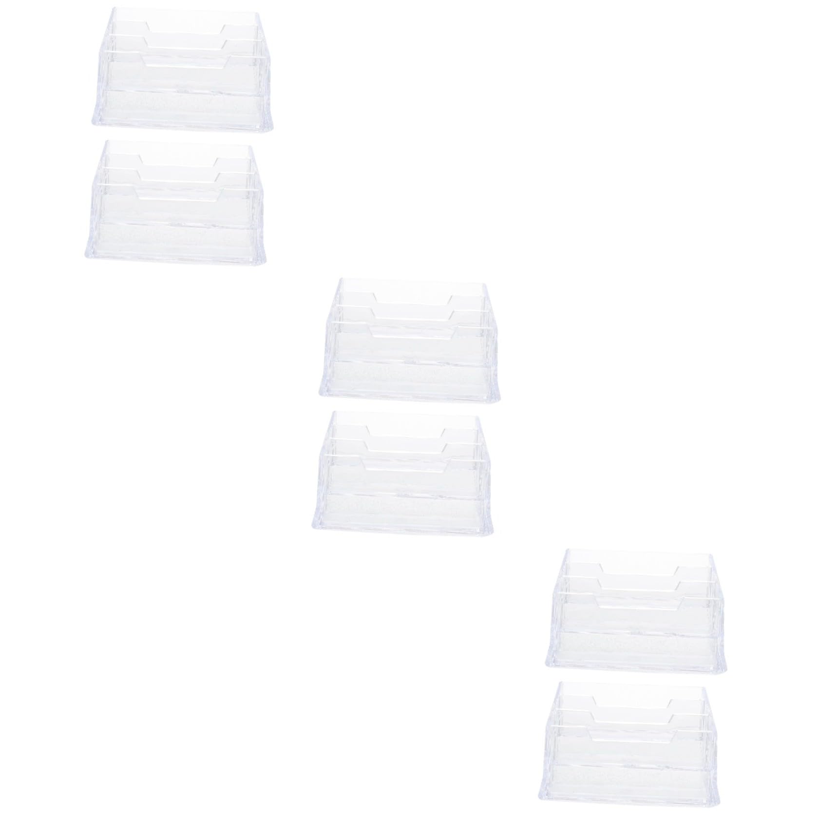 NUOBESTY 3 Set Porta Biglietti Da Visita Trasparente Cassa Organizzatore Di Carte Raccoglitore Carte Contenitori Trasparenti Custodia Per Carte Da Scrivania Espositore Per Carte 2 Pezzi * 3