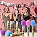 Newtay 12 Pcs Microphone Candy Tubes Kpop Themed Decor Karaoke Theme Birthday Party 10'' Fake Prop Microphone Plastic Toy for Disco Singer Stage Costume Prop, Candy Not Included (Purple,Pink,Blue)