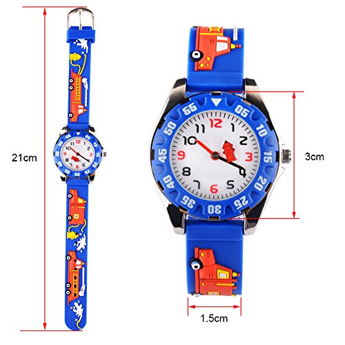Image of Kids Watches for Boys Girls, 3D Cartoon Wrist Watch for Child Ages 3-8 | Cute Soft Silicone Watchband, Analog Dial, Daily Waterproof Durable, Birthday Christmas Ideal Gift for Little Child