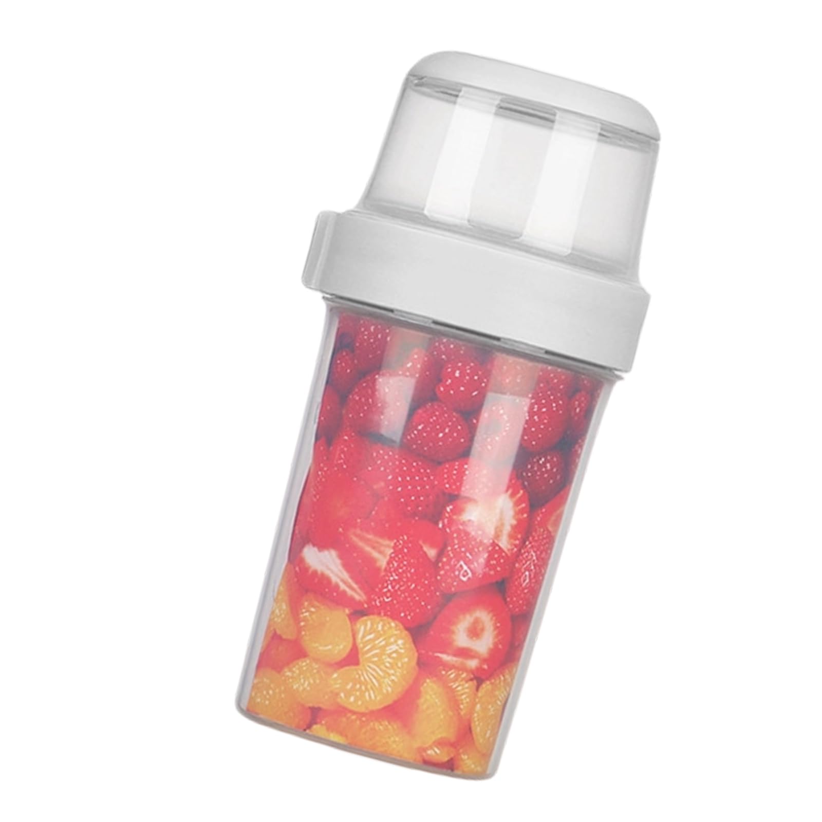 JTQYFI Stackable Sealed Food Storage Box 2 Compartments for Fruits Yogurts and Snacks Portable Kitchen Organizers Double Layer Salad Container