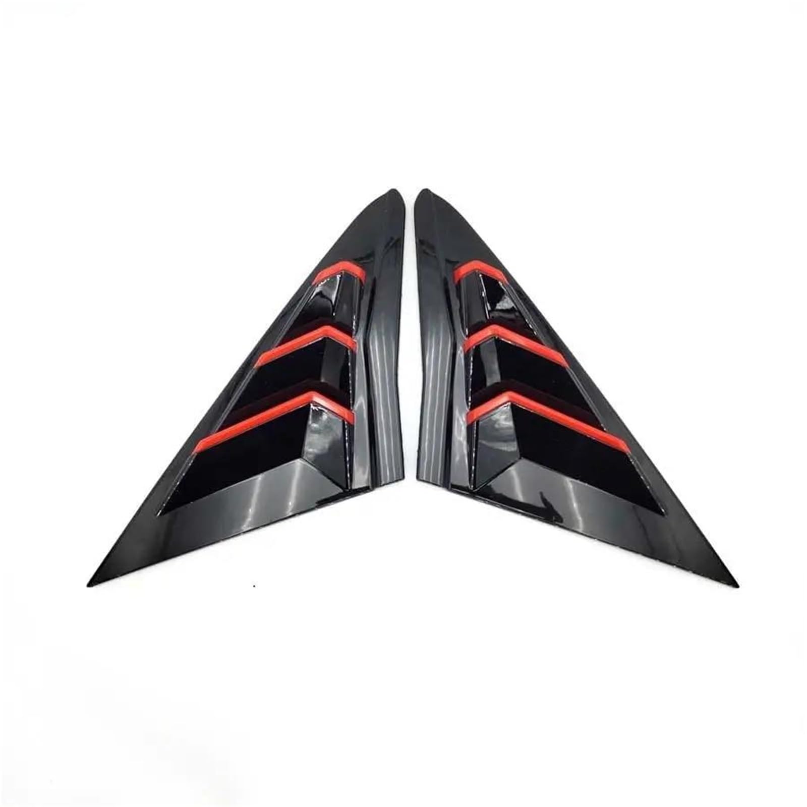 HGPVPKZAZD Car Rear Window Spoiler Tail Wing For Civic Hatchback 2016 2017 2018 2019 2020 2021 Rear Side Vent Window Louver Cover Black+Red Rear Window Side Splitter Wing