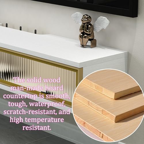 Console multimédia murale marron pour optimiser l'espace de votre chambre à coucher - 3