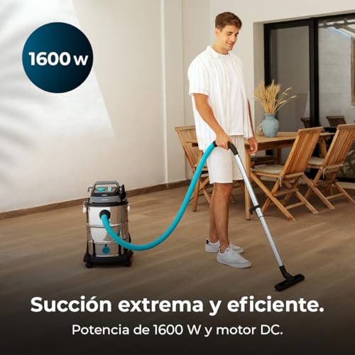Miniatura 2 de Cecotec Aspirador De Sólidos Y Líquidos De Metal Con Cable De 30l Conga Rockstar Wet Dry Steel Pro Tool. 1600w, Mayor Durabilidad Y Resistencia, Incluye Enchufe Para Herramientas, Kit De Accesorios