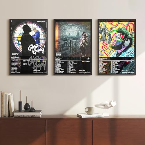 upsimples 3 Pack Bilderrahmen 40x60, 40x60 cm Bilderrahmen Schwarz für Fotogalerie, Einschubstreifen, Horizontale oder Vertikale Wandmontage