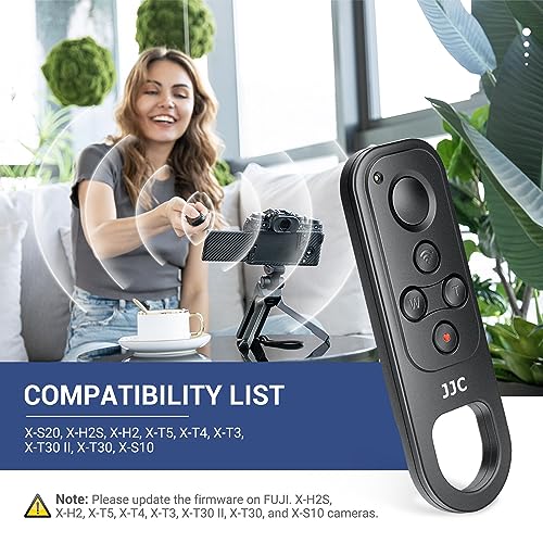 JJC Bluetooth Wireless Remote Control Commander for Fujifilm X-T30 III X-E5 X-M5 X-T50 X100VI X-S20, X-H2S, X-H2, X-T5, X-T4 - Image 2