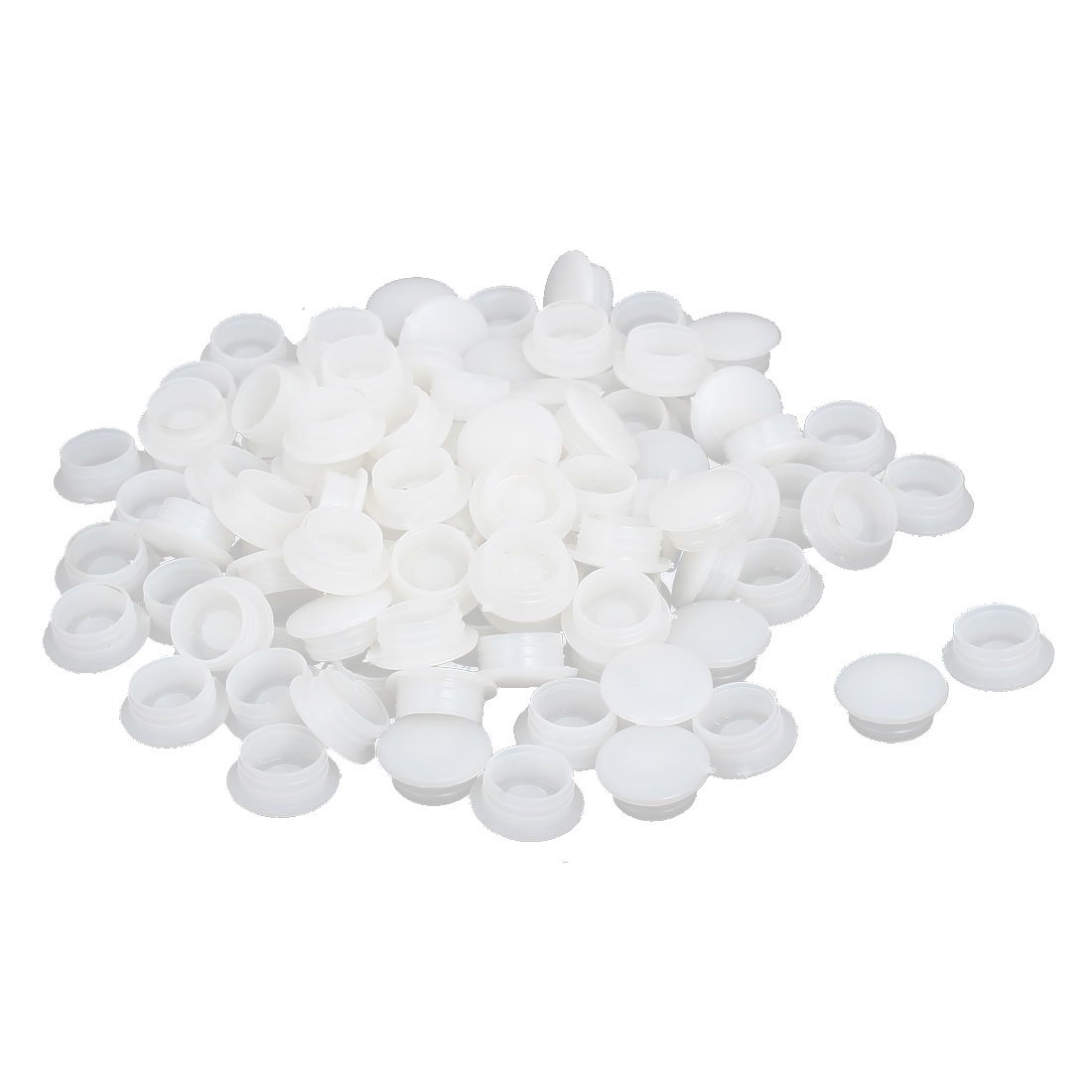 Uxcell White Sourcing Map 12Mm Dia Hole Screw Type Plastic Cap Covers 100 Pcs For Home Furniture