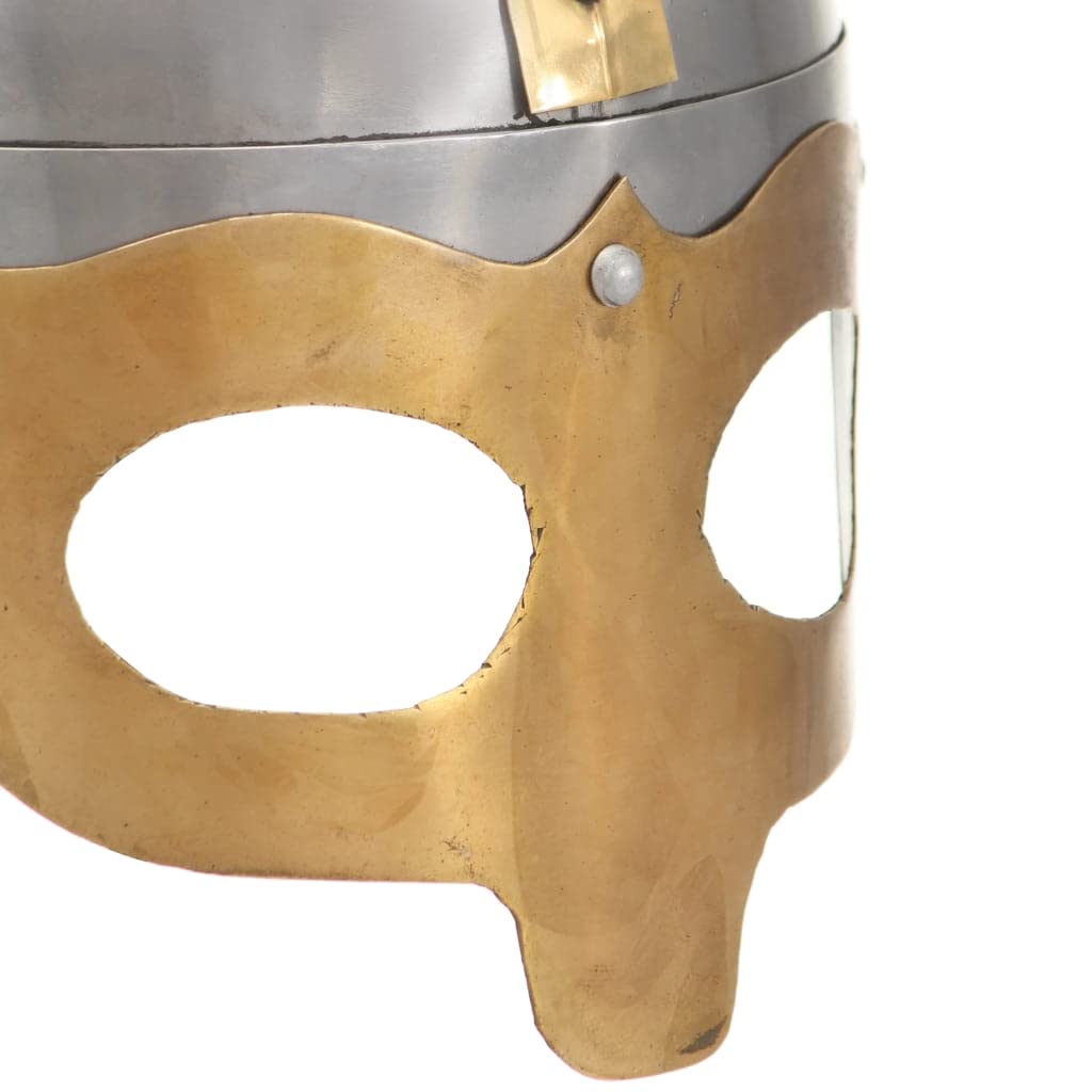 Genérico Réplica de Casco Vikingo Antiguo Larp Acero Plateado,Arte y Ocio,Hobbies y Artes Creativas,Coleccionables,Armas coleccionables-286236