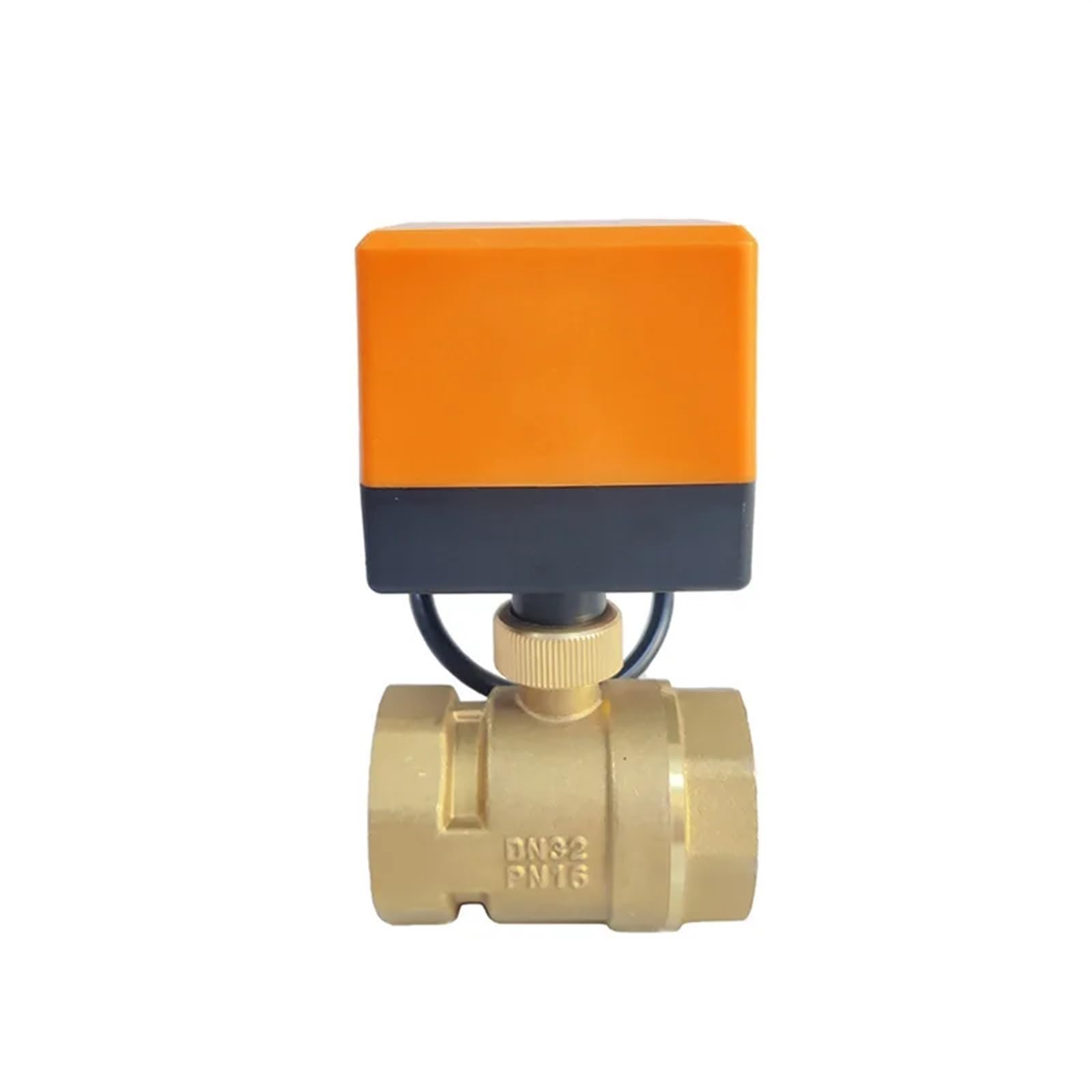 Válvula de bola eléctrica DN32 motorizada 24VAC con conector de 3 hilos de latón 1