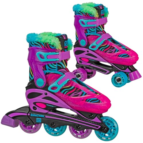 Roller Derby Falcon 2-in-1 Combo Quad and Inline Skates for Kids, Adjustable Sizing