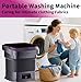 STYVVXAM Mini Portable Washing Machine 16L, Foldable Mini Washer with Spin Dryer Basket, 3 Wash Modes for Small Loads (Baby Clothes/Socks/Towels), Space Saving for Apartment/Dorm/RV/Travel (Black)