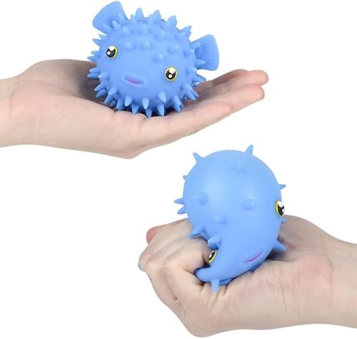 Miniatura 4 de ArtCreativity Spiky Puffer Fish, juego de 12, juguetes para apretar con pinchos para niños, juguetes de ansiedad inquietos en varios colores,