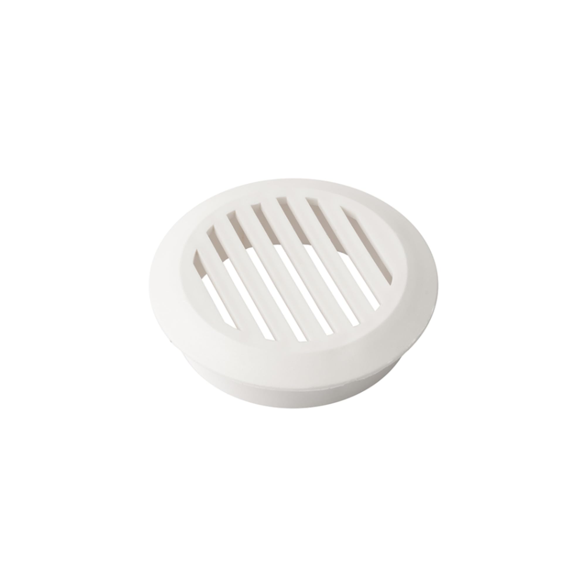 cyclingcolors 10x Rejilla de ventilación redonda 50 mm Diámetro total 60 mm de plástico Orificio Gabinete Armario Cocina, Blanco