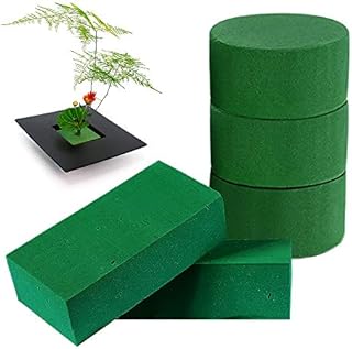 Skystuff Floral Foam Oasis Floral Foam Brick 5Pcs for Flower Arranging Oasis & Flower Displays Including Round and Long Foam Blocks