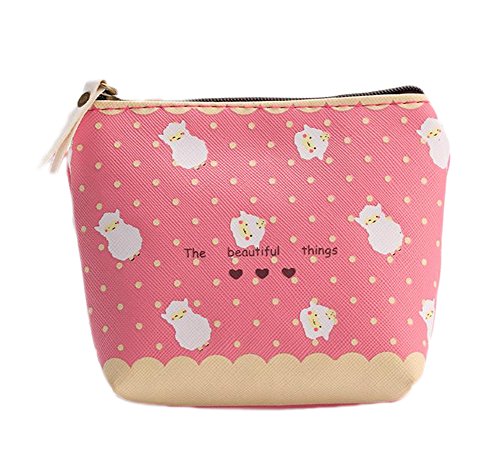 Preisvergleich Produktbild Westeng Geldbörse Damen,Zip-Geldbörse, Reißverschluss Handtasche Münztüte Geschenk des Mädchens Rot