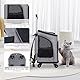 Hunderucksack Katzenrucksack mit Trolley, Haustier Handtasche und Rucksack, Faltbare Hunderucksack, für die Mitnahme von Haustieren (Grau)