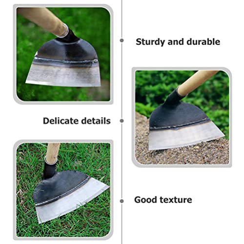 Image of DOITOOL Heavy Duty Garden Hoe Tool Solid Steel Hand Hoe for Weeding Digging Soil Loosening and Planting in Backyard and Farm