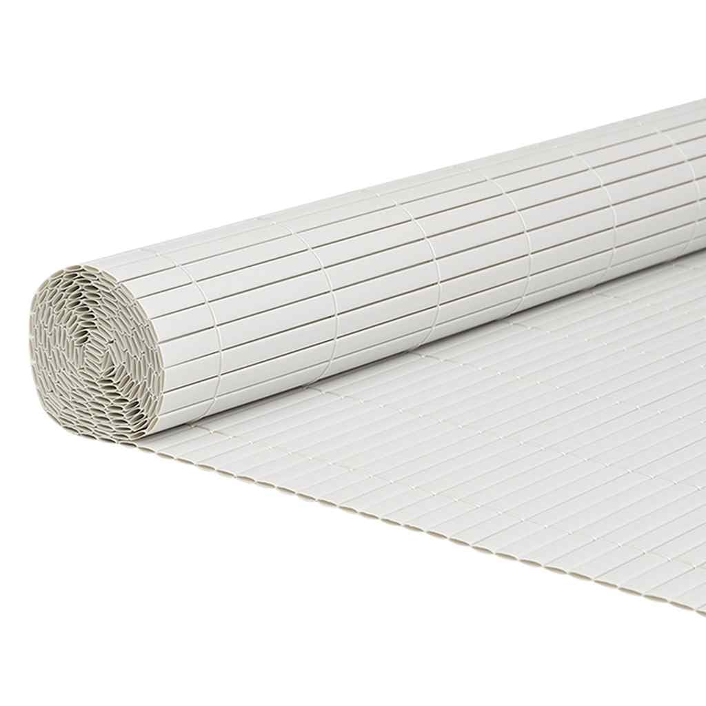 vidaXL Gartenzaun Doppelseitig Weiß 1,8x3 m PVC, Sichtschutzmatte, Sichtschutz, Zaun, Sichtschutzzaun, Windschutz, Windschutzmatte, Sonnenschutzmatte
