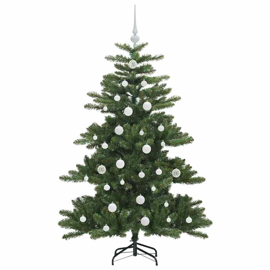 Künstlicher klappbarer Weihnachtsbaum Grün 150 cm, aus PVC und Stahl, mit 150 warmweißen LEDs, ideal für Festliche Innendekoration zu Weihnachten