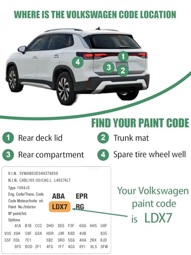 Image of LC9A /0Q Pure White Touch Up Paint for Volkswagen, Color Accurate Car Paint Scratch Repair Pen, Quick & Easy Fix Automotive Chips and Nicks