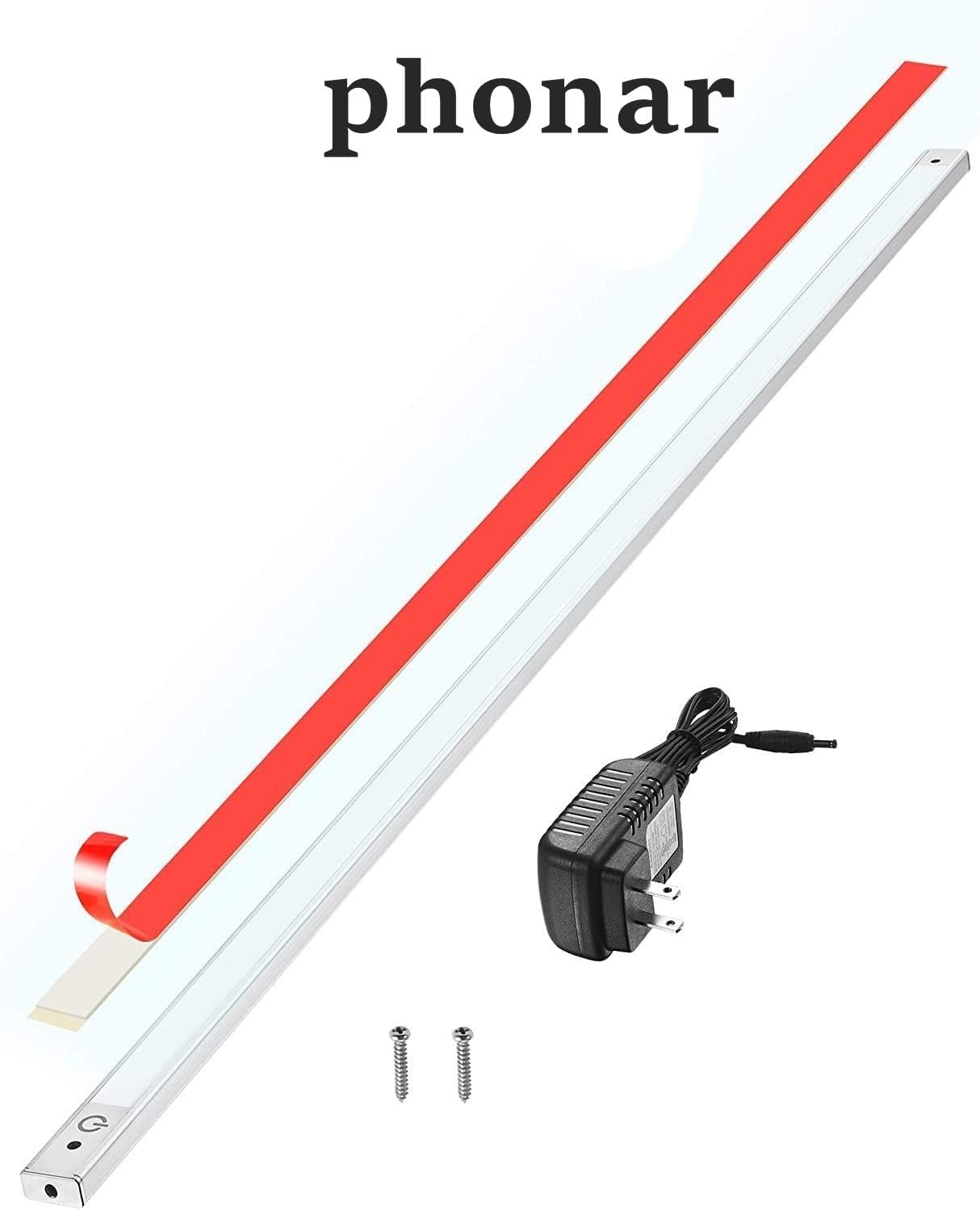 phonar 48 inch Under Cabinet Lighting LED Lamps for Kitchen Closet, LED Counter Light with Plug in Hardwired LED Lighting for Wardrobe(Cold White) 4000K 48in - Pack of 1