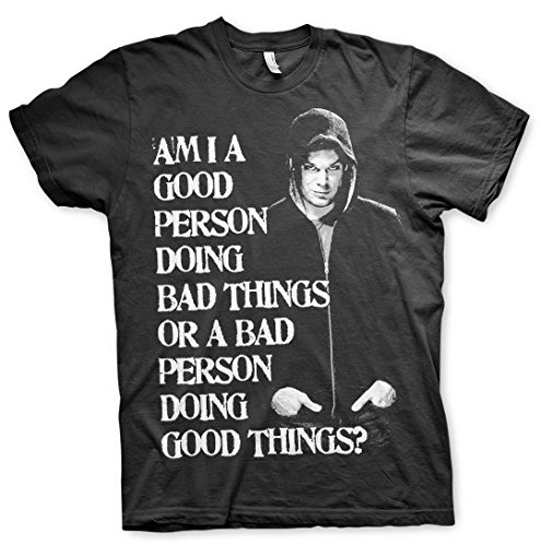 T-Shirt Dexter A Bad Person Doing Good Things Noir 3XL Soirée