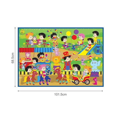 Image of Ratna's My Coloring Mat Carnival Printed Mat of Size 40 x 27 Inches, Washable & Reusable Colouring Kit for Kids 3+ Years