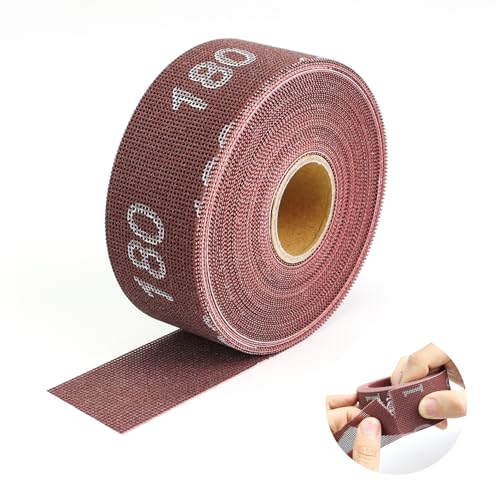Image of SCOTTCHEN Plumber's Open Mesh Sanding Sheet 180 Grit, Tearable Sanding Roll, Plumber's Double Side Open Mesh, for Cleaning Copper Tubing and Fittings, 1-1 /2 inch Width x 32 Ft Length -1 roll