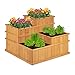 Produktbild Relaxdays Hochbeet, gestuft, 4 Pflanzkästen, Garten, Balkon, Terrasse; Pflanzbeet aus Holz, HxBxT: 61x81x81 cm, Natur
