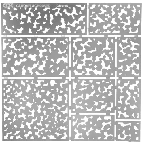 VANZACK 迷彩スプレーボード 迷彩図面テンプレート ペイントテンプレート 着色されたスプレーステンシル 柄ステンシル スプレー 塗装 テンプレート シート DIY 退色表現 ウェザリング 汚れ 表現 戦車 模型 AFV エアブラシ テクスチャー