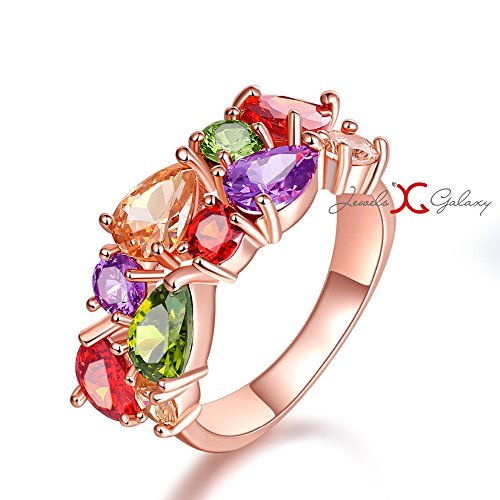 18K Rose Plated AAA Swiss Cubic Zirconia Earrings & Ring Set