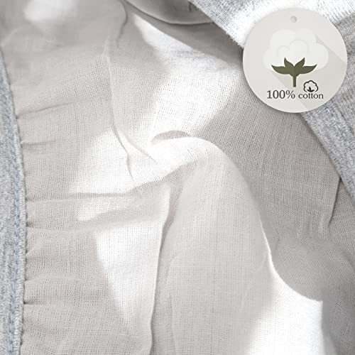 Jellytree Baby Hat Bonnet Quilted Pilot Cap Warm Muslin Lined Cotton Toddler Boys Girls Fashion Infant Beanie, Gray+Navy_L #TOP4