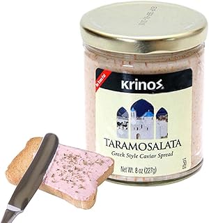 Krinos Taramosalata Greek Style Caviar Spread 8 Ounce Jar