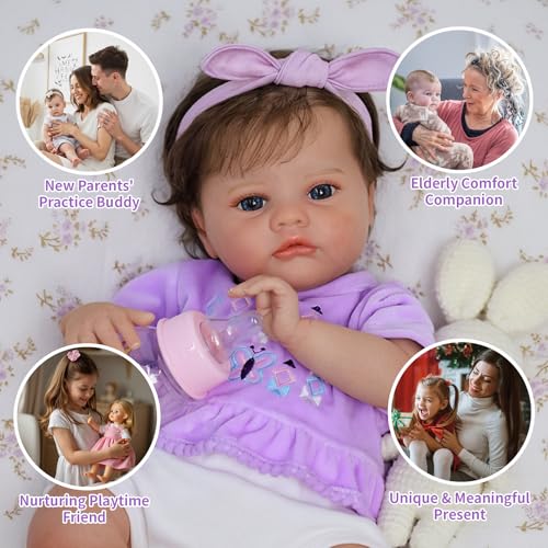 Muñeca bebé realista de 20 pulgadas Quinbee SCOM miniatura 6