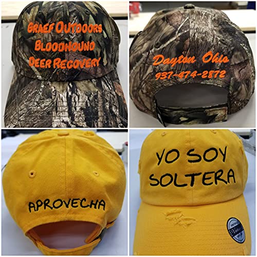 Custom Embroidered Baseball Hats Add Text Or Design Front & Back Design Your Own Cap (Black) #TOP6