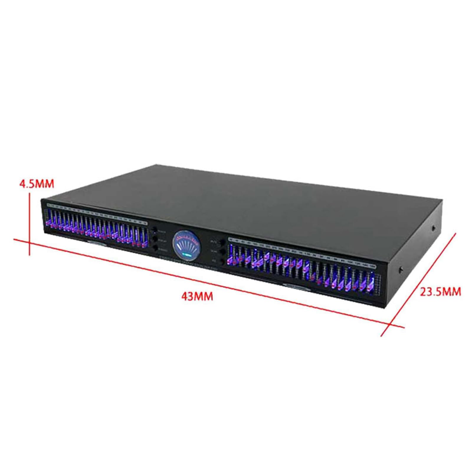 22-pasmowy korektor audio, korektor graficzny stereo, z 10 zaprogramowanymi efektami i redukcją szumów, do strojenia domu Hifi