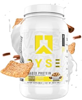 Ryse Loaded Protein Powder | 25g Whey Protein Isolate & Concentrate | with Prebiotic Fiber & MCTs | Low Carbs & Low Sugar | 27 Servings (Cinnamon Toast)