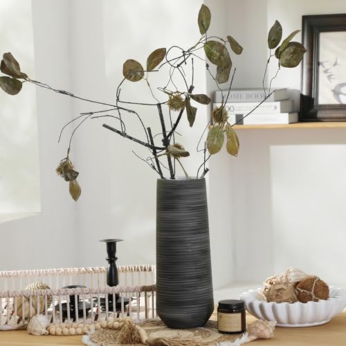 ALMA 13 inch Tall Black Vase Home Decor Trends for