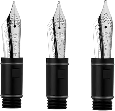 erofa 3PCS Original Majohn P136 Fountain Pen NIb Extra Fine, Medium and Stub Size Metal Spare Replace Nib Set