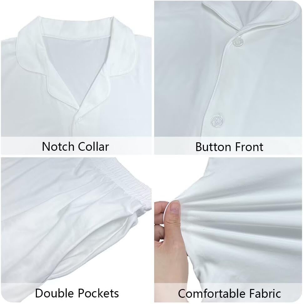 Pajama Sets for Women 2 Piece Womens Pjs Set Button Up Tops and Pants Size XS-4XL Sleepwear - Image 7