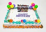 Generic BBQ Barbecue Themed 7 Piece Birthday Cake Topper Set - I Only Smoke the Good Stuff