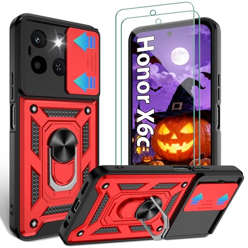 Coque Honor X6c pour activités extérieures et visionnage vidéo mains libres rouge