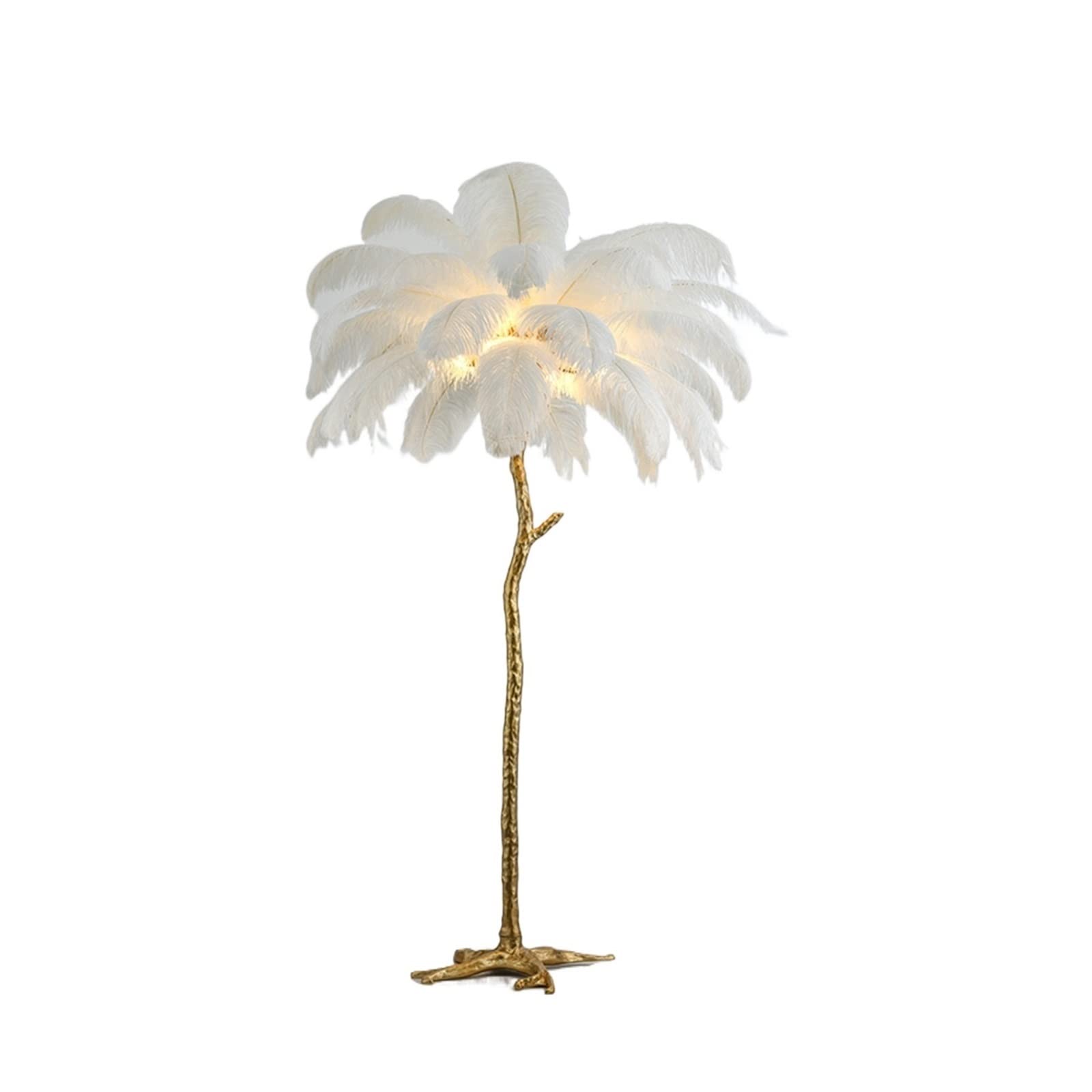 Lampadaires Lampadaire en plumes for salon, chambre à coucher, décoration de vacances, lampe d'ambiance, lampe de bureau personnalisée (à l'exclusion de la source de lumière) Lampe sur pied moderne(Bl