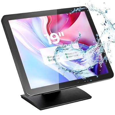 MUNBYN 19-inch POS-Touchscreen-Monitor, LED Backlit Multi-Touch-Screen-Monitor, HDMI/VGA Capacitive Display, True Flat Seamless Design for Retail, Restaurant, Bar, Gym, 2Y Protection
