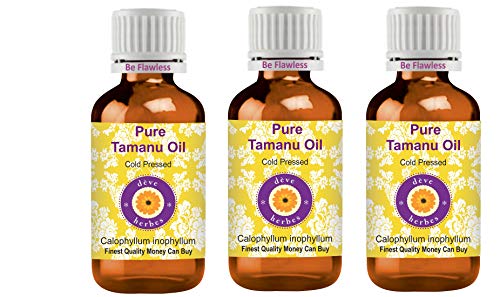 Huile de Tamanu Pure Premium - Qualité Thérapeutique Naturelle Deve Herbes Tripack 100ml