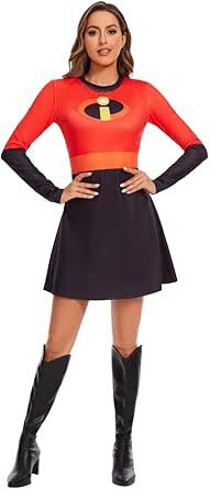 Halloween Mujeres Cosplay Disfraces Gótico Retro Manga Larga Estampado Corse Vestido Fridja Nbo1659