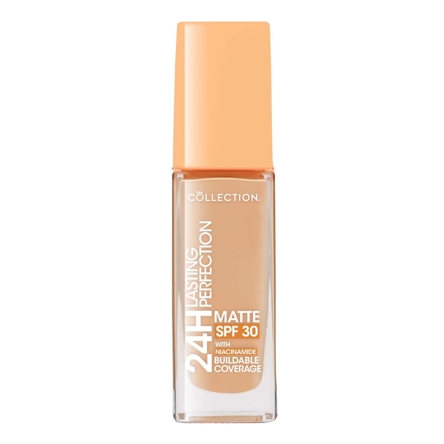 Collection Cosmetics Lasting Perfection Matte Foundation, Full Coverage, Anti-Ageing Effect, 24 Hour Wear, SPF 30, Contains Niacinamide, 27ml, Buttermilk Neutral