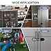 Eseesmart Long Shackle Fingerprint Padlock with APP Control - Waterproof Cabinet, Luggage, Outdoor Lock for Gym Locker, Suitcase, Cabinets, Gate